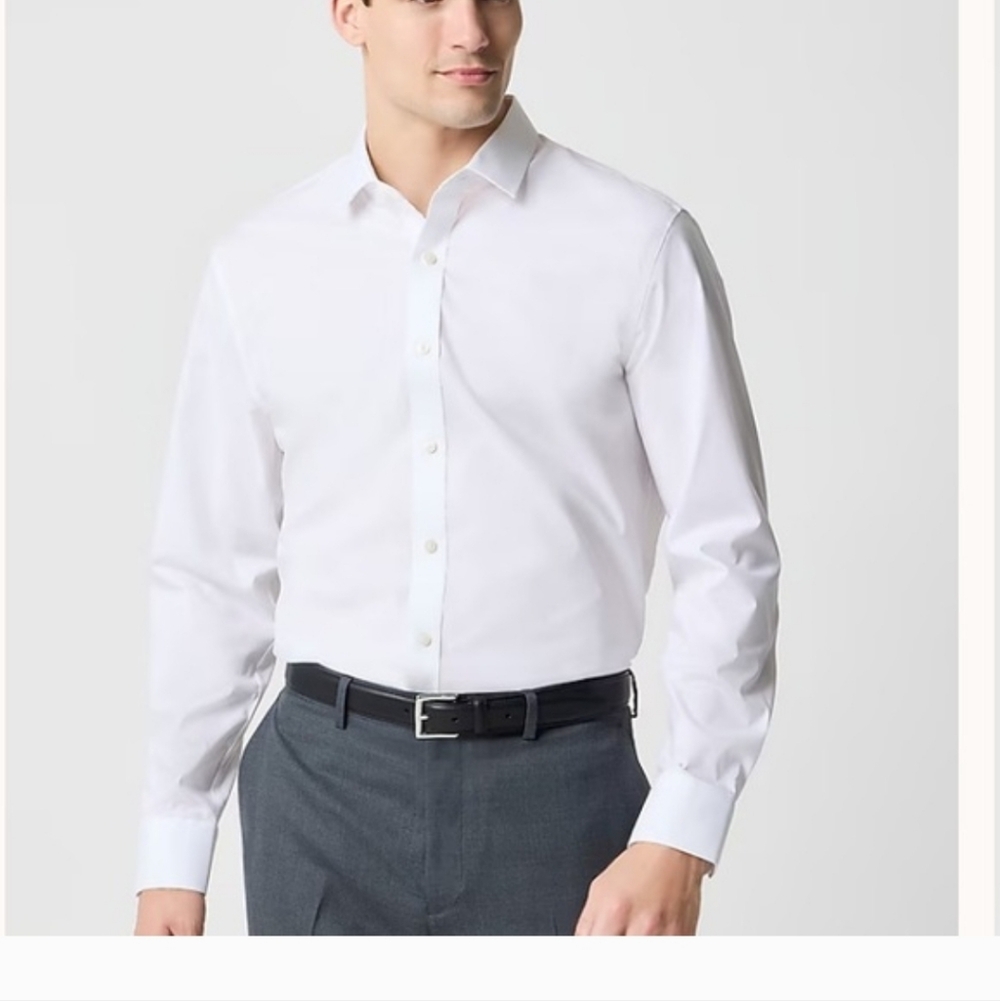 J.Crew wrinkle-free dress shirt L Large  White 16 16 1/2